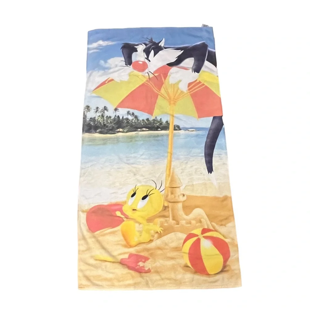 Vintage Tweety Sylvester Beach Towel Umbrella